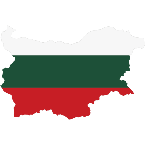 דגל בולגריה במפת בולגריה