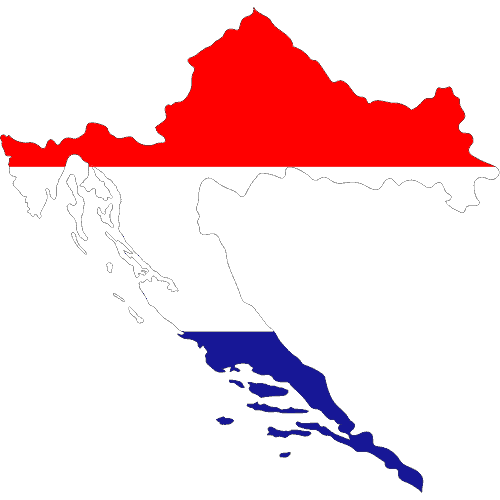 דגל קרואטיה ומפת קרואטיה